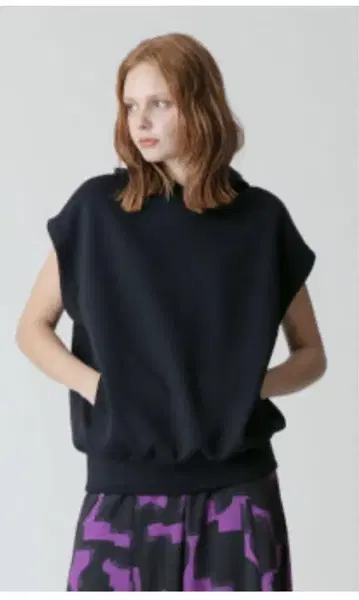 알아바일 allureville 와이드 프렌치 슬리브 후디 풀오버