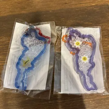 비와코 아크릴 키링 가챠가챠 꽃 고기