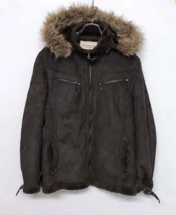 헤이세이 아카이브 구제 의류 퍼 트리밍 후드 부착 페이크 무스탕 자켓