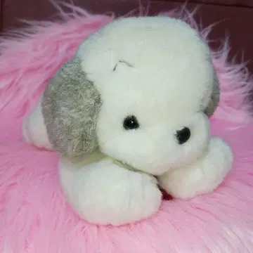 엎드린 오리엔탈 토이 우메키치 강아지 봉제 인형 레트로