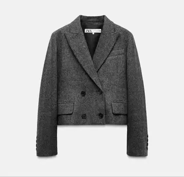 ZARA 자라 헤링본 울 블레이저 ZW COLLECTION