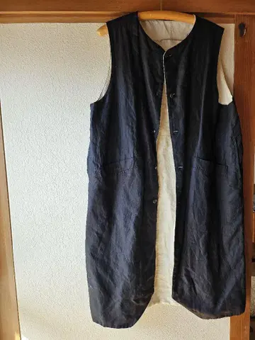 Own GArment products 블랙 x 아이보리 리버서블 베스트