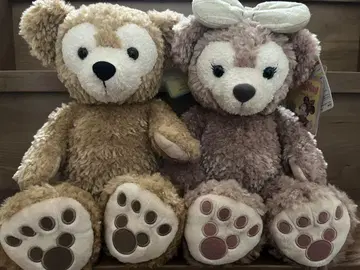 JCB 더피 & 셰리메이 봉제 인형 S 사이즈 미사용 새상품 택 포함