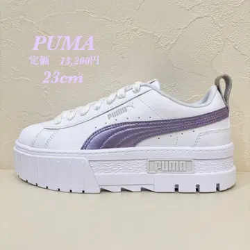 새상품 PUMA 푸마 메이즈 글로업 통굽 스니커즈 화이트 23cm