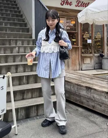 카스타네 골지 리브 치마바지