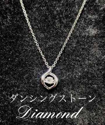 댄싱스톤 크로스포 천연 다이아몬드 목걸이