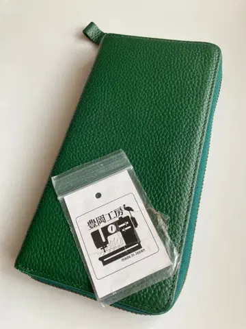 그린 가죽 장지갑 일본제