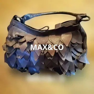 WAX & CO. 다크 브라운 프릴 핸드백