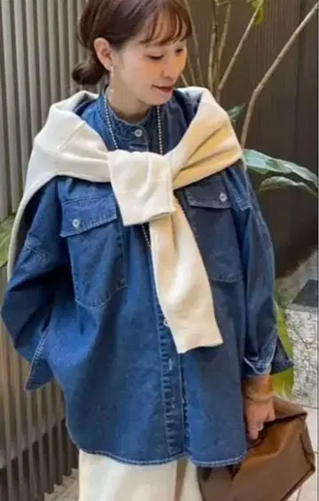 데님 셔츠 오버 사이즈