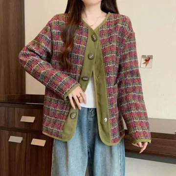 노카라 트위드 자켓 프리 사이즈