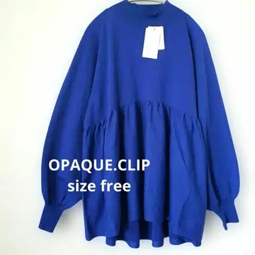 OPAQUE.CLIP 벌룬 슬리브 페플럼 니트 워셔블