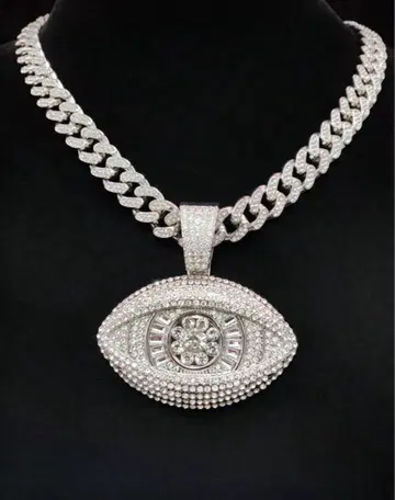 래퍼 목걸이 큐반 링크 아이스 아웃 남성용 HIPHOP