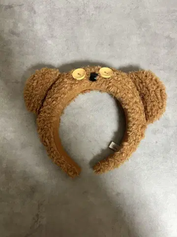 곰 귀 머리띠 브라운