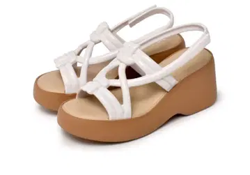 melissa 화이트 크로스 스트랩 샌들