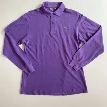 80s 프랑스제 라코스테 피케 셔츠 4 긴팔 라코스테 퍼플