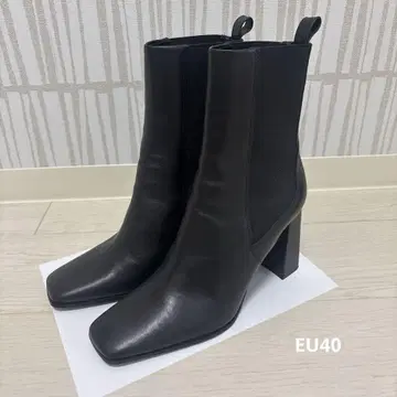 인기 ZARA 블랙 스퀘어 힐 부츠
