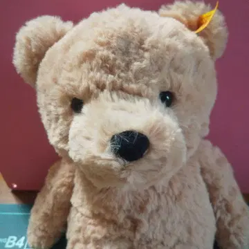 베이지색 곰 모양 봉제 인형 중형