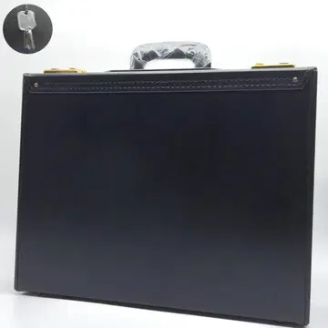 미사용 새상품급 코쿠요 아타셰 케이스 열쇠 포함 비즈니스 가죽 백 블랙