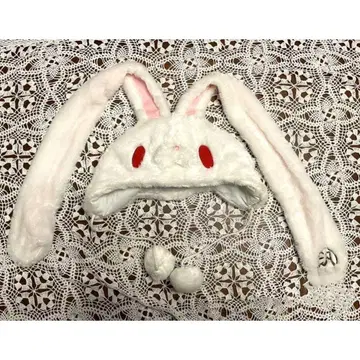 그루미 범용 토끼 모자 봉제 인형 토끼 토끼 귀 화이트 흰색