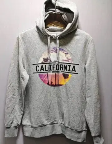 CALIFORNIA 그레이 후드 부착 후드티