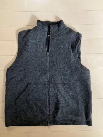 Eddie Bauer 니트 집업 베스트 M 사이즈 다크 그레이