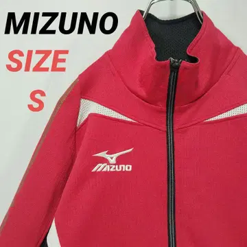 MIZUNO 미즈노 트랙 자켓 저리 자수 로고 빨간색 남성용 S