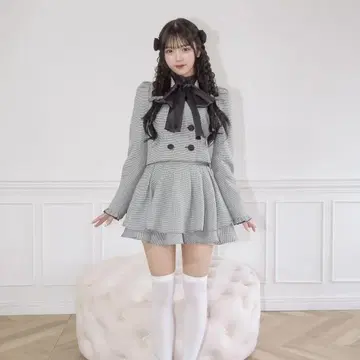 meltie 하운드투스 체크 패턴 셋업
