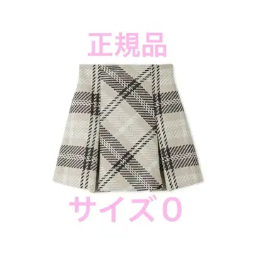SNIDEL 스나이델 로빙 체크 미니 스커트 IVR 정품