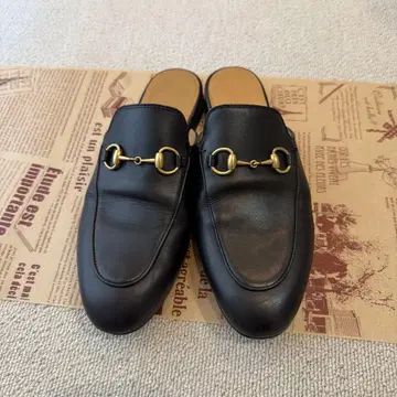 블랙 로퍼 뮬 37