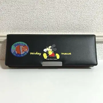 헤이세이 레트로 월트디즈니 미키마우스 필통 블랙 인조 가죽