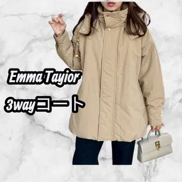 엠마 테일러 3way 퍼 플레어 오버코트
