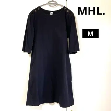 MHL. 마가렛호웰 숄더 버튼 원피스 코튼 블랙 M