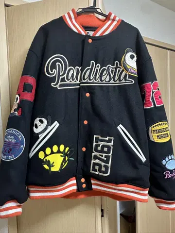 Pandiesta Japan 빅 실루엣 바시티 자켓