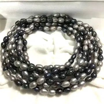 천연 담수 진주 80cm 롱 목걸이