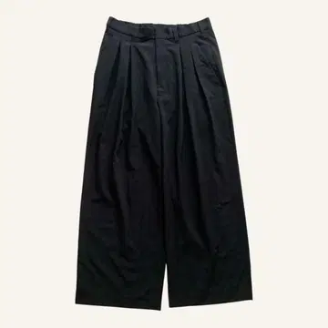 나모우 일본제 와이드 슬랙스 블랙 무지 투 턱 남성용 L