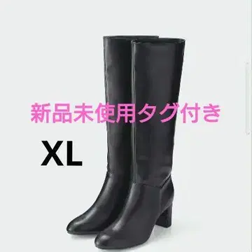 미사용 새상품 택 포함 GU 힐 롱 부츠+E 블랙