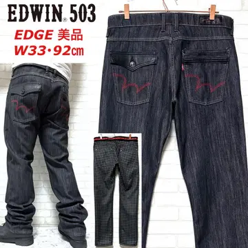 새상품급 EDWIN 와일드파이어 방한 방풍 데님 팬츠 바이커 팬츠