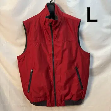 CHAPS 빨간색 지퍼 베스트
