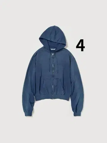 AURALEE PIMA LIGHT SWEAT ZIP PARKA 4 파랑