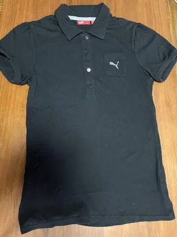 Puma 블랙 반팔 피케 셔츠