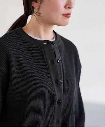 FRAMeWORK 와플 숏 가디건