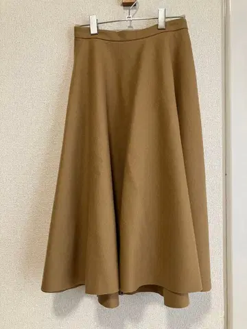 DRESSTERIOR 플레어 스커트 36 울 카멜 브라운