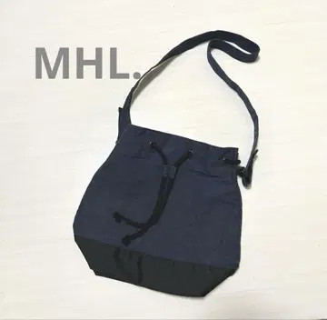 MHL. 마가렛호웰 복조리 숄더백 네이비 x 블랙