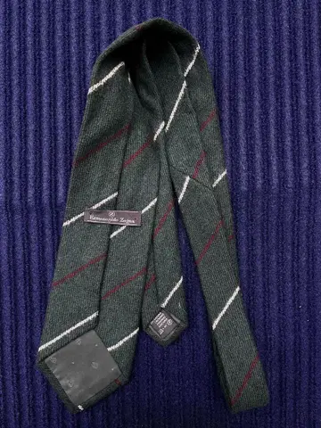 Ermenegildo Zegna 제냐 다크 그린 캐시미어 넥타이