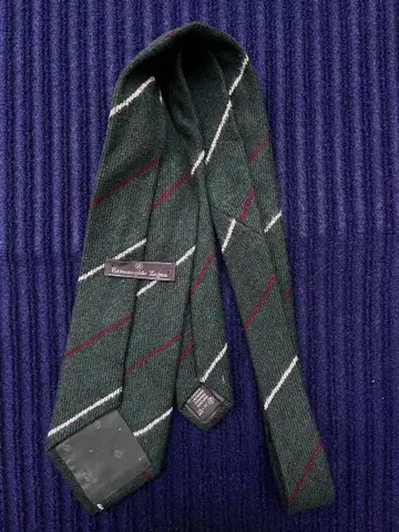 Ermenegildo Zegna 제냐 다크 그린 캐시미어 넥타이