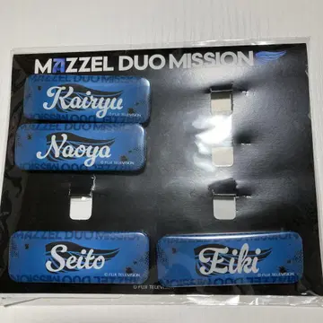 MAZZEL 마젤 DUO MISSION 캔 배지 4개 세트