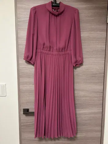 Anatelier 플리츠 원피스 핑크 40