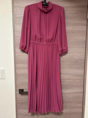 Anatelier 플리츠 원피스 핑크 40