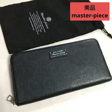 새상품급 master-piece 마스터피스 라운드 지퍼 장지갑 블랙
