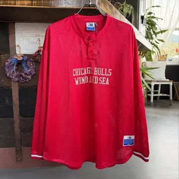 레어 wind and sea NBA BULLS 메쉬 롱T M